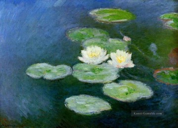  blumen - Wasserlilien Evening Effect Claude Monet impressionistische Blumen